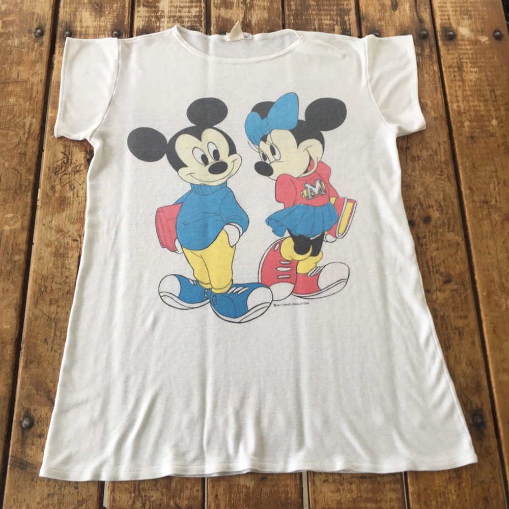 Vintage Mickey & Minnie Tee/ Womens L